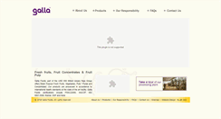 Desktop Screenshot of gallafoods.com